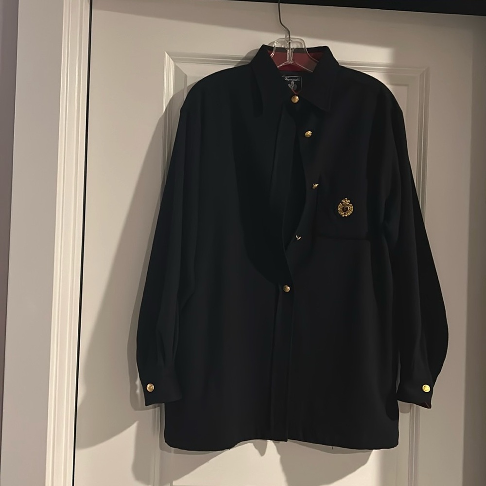 Faconnable small navy blue wool jacket